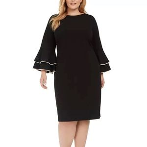 Calvin Klein Black Pearl Sleeve Plus Size Dress Size 18W